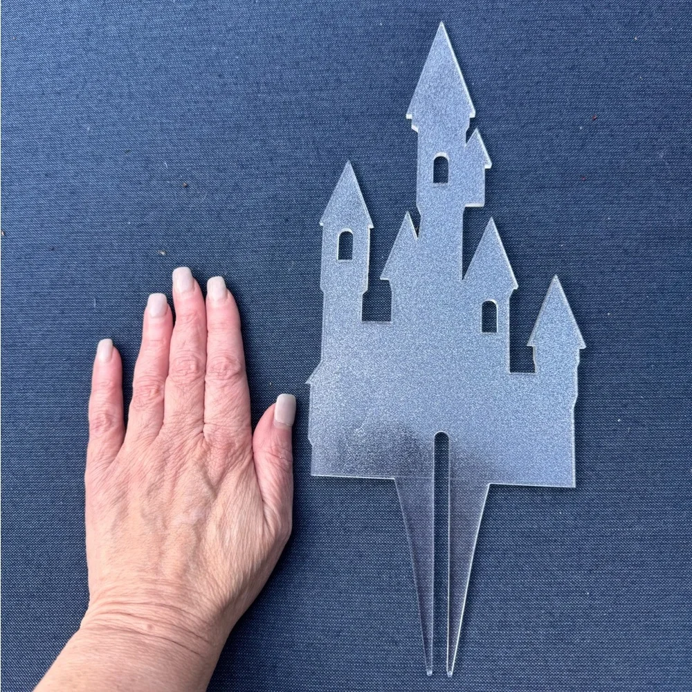 Cinderella's Castle Lucite Cake topper
